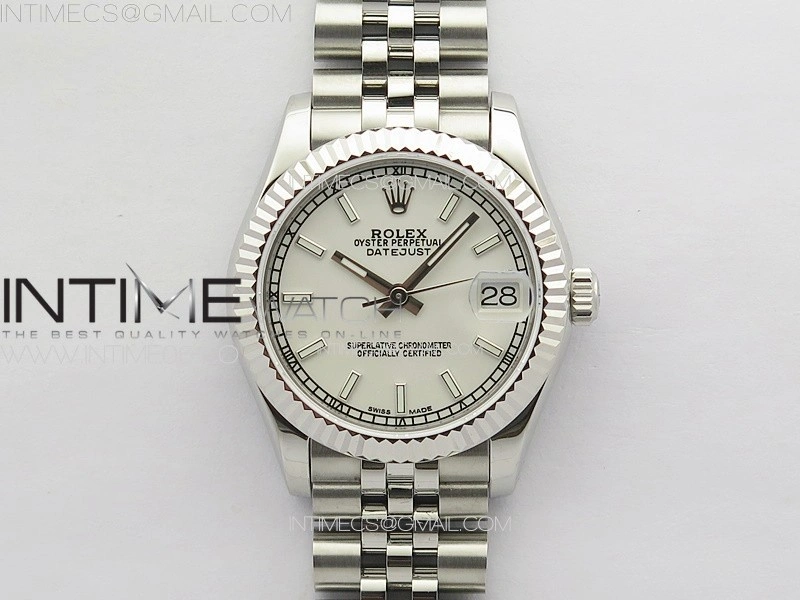 DateJust 31mm 178271 SS APSF Best Edition Silver Dial Sticks Markers on Jubilee Bracelet A2824