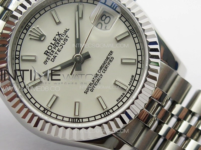 DateJust 31mm 178271 SS APSF Best Edition Silver Dial Sticks Markers on Jubilee Bracelet A2824