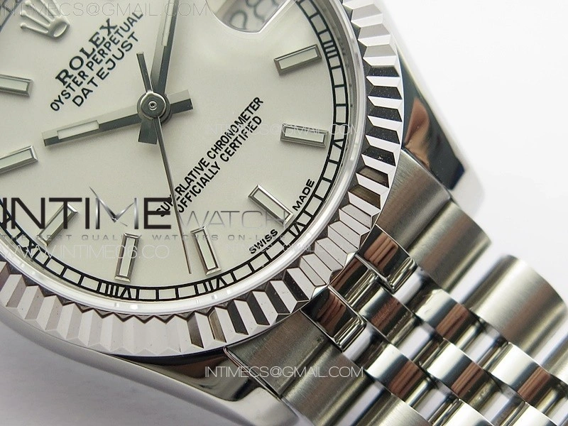 DateJust 31mm 178271 SS APSF Best Edition Silver Dial Sticks Markers on Jubilee Bracelet A2824