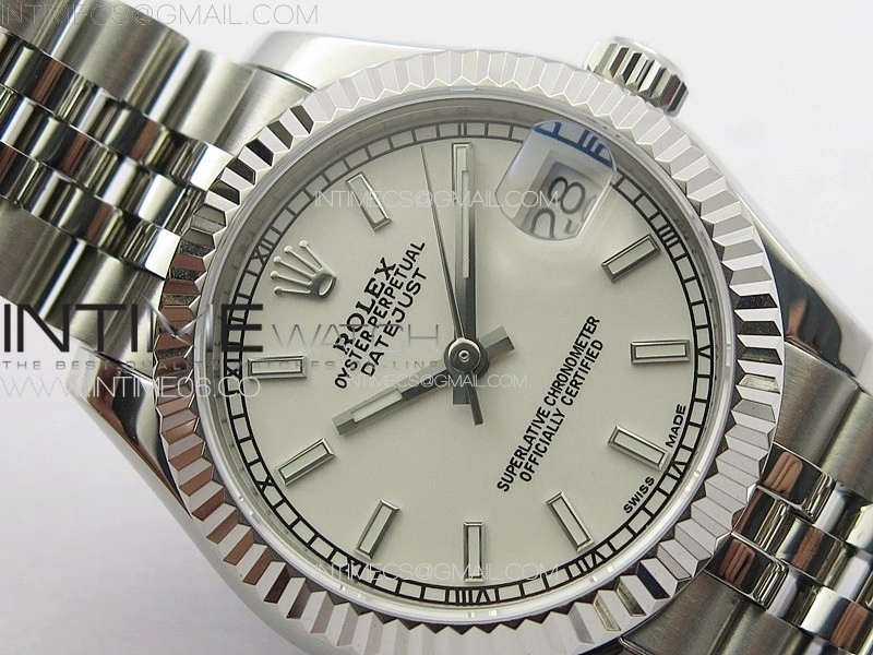 DateJust 31mm 178271 SS APSF Best Edition Silver Dial Sticks Markers on Jubilee Bracelet A2824