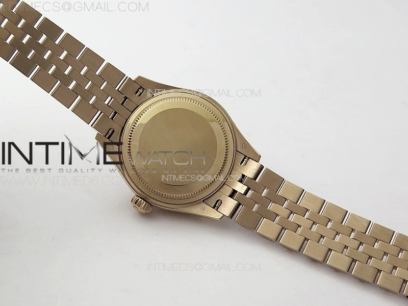 Datejust 28mm 279179 RG APSF Best Edition Brown Dial Crystals Markers on SS Jubilee Bracelet NH05