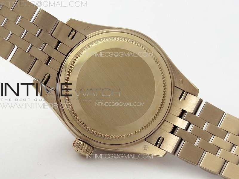 Datejust 28mm 279179 RG APSF Best Edition Brown Dial Crystals Markers on SS Jubilee Bracelet NH05