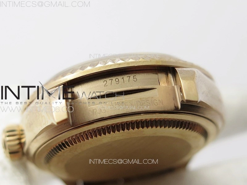 Datejust 28mm 279179 RG APSF Best Edition Brown Dial Crystals Markers on SS Jubilee Bracelet NH05