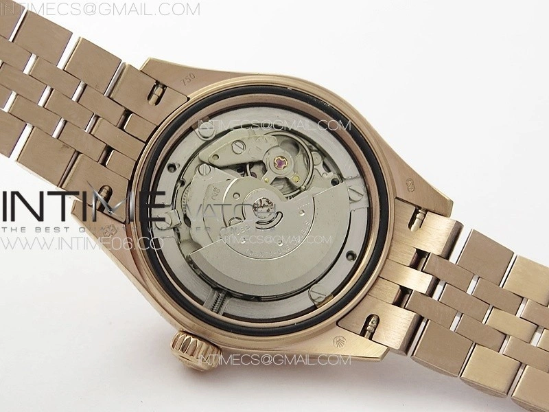 Datejust 28mm 279179 RG APSF Best Edition Green Dial Crystals Markers on SS Jubilee Bracelet NH05