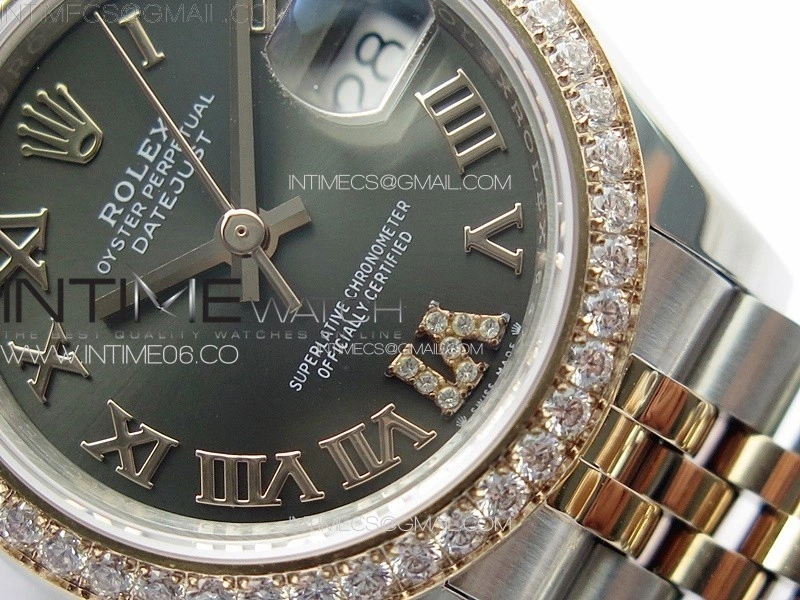 Datejust 28mm 279179 SS RG APSF Best Edition Gray Dial Roman Markers on SS RG Jubilee Bracelet NH05