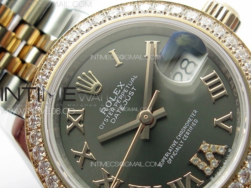 Datejust 28mm 279179 SS RG APSF Best Edition Gray Dial Roman Markers on SS RG Jubilee Bracelet NH05
