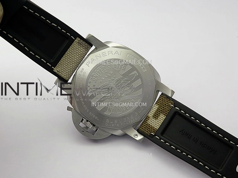 PAM1518 Submersible 44mm VSF 1:1 Best Edition Gray Ombre Dial on Camouflage Strap P900