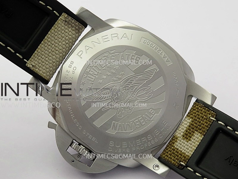 PAM1518 Submersible 44mm VSF 1:1 Best Edition Gray Ombre Dial on Camouflage Strap P900