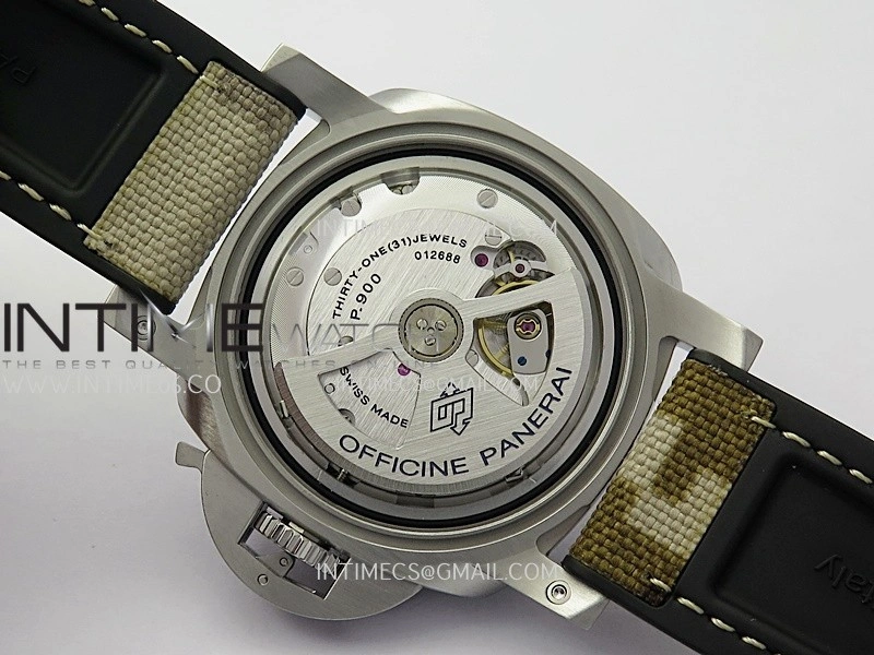 PAM1518 Submersible 44mm VSF 1:1 Best Edition Gray Ombre Dial on Camouflage Strap P900