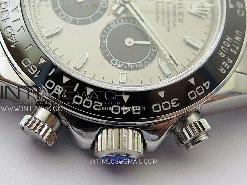 Daytona 126519 904L SS ESF 1:1 Best Edition Gray Dial Stick Markers on Rubber Strap A4131 Mod