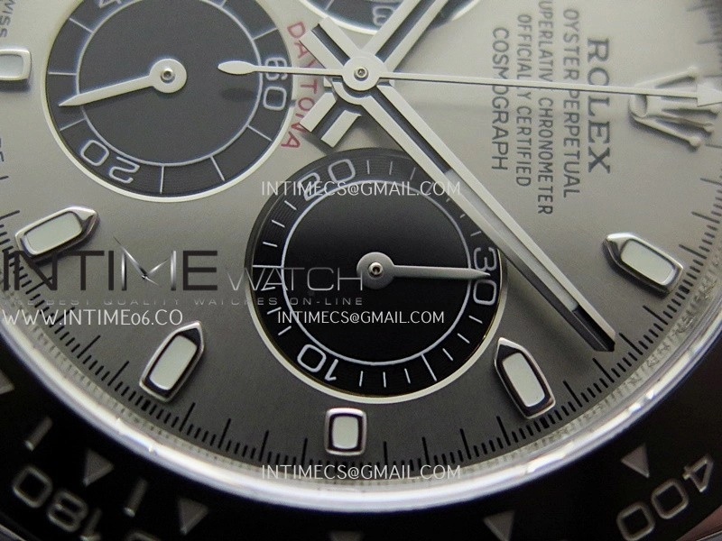 Daytona 116519 904L SS UFO 1:1 Best Edition Gray Dial On Black Oysterflex Rubber Strap UF4130