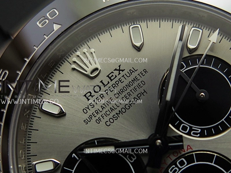 Daytona 116519 904L SS UFO 1:1 Best Edition Gray Dial On Black Oysterflex Rubber Strap UF4130