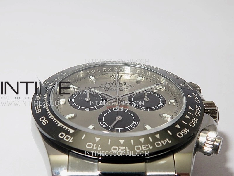 Daytona 116519 904L SS UFO 1:1 Best Edition Gray Dial On Black Oysterflex Rubber Strap UF4130