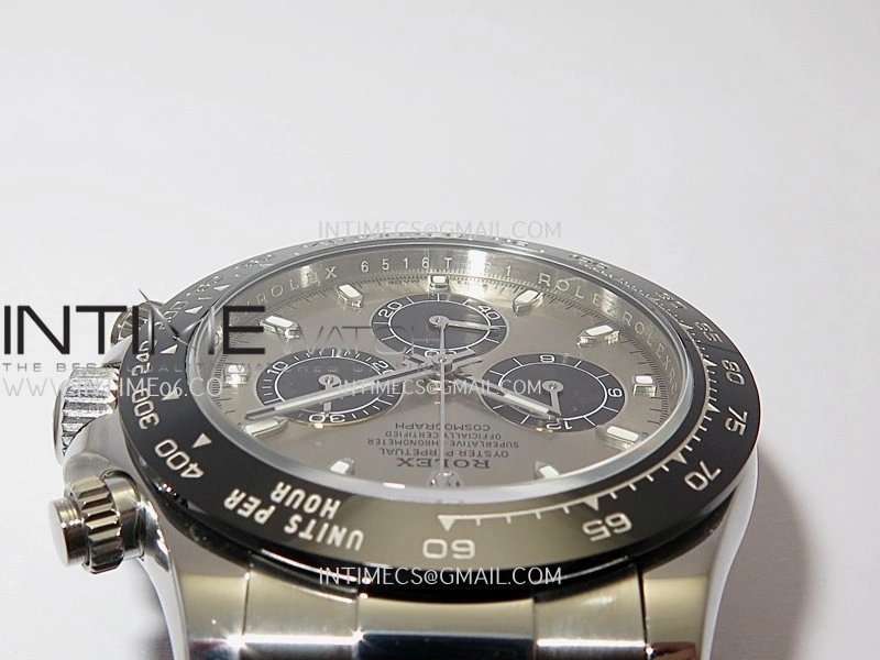 Daytona 116519 904L SS UFO 1:1 Best Edition Gray Dial On Black Oysterflex Rubber Strap UF4130