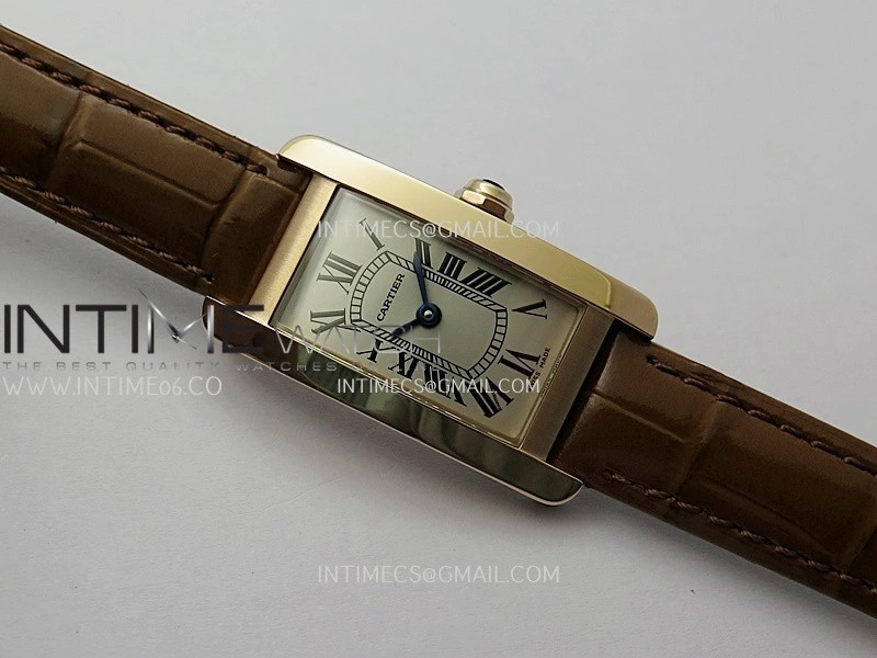 Tank WSTA0016 19mm RG Bezel 8848F Best Edition Silver Dial On Brown Leather Strap Ronda Quartz