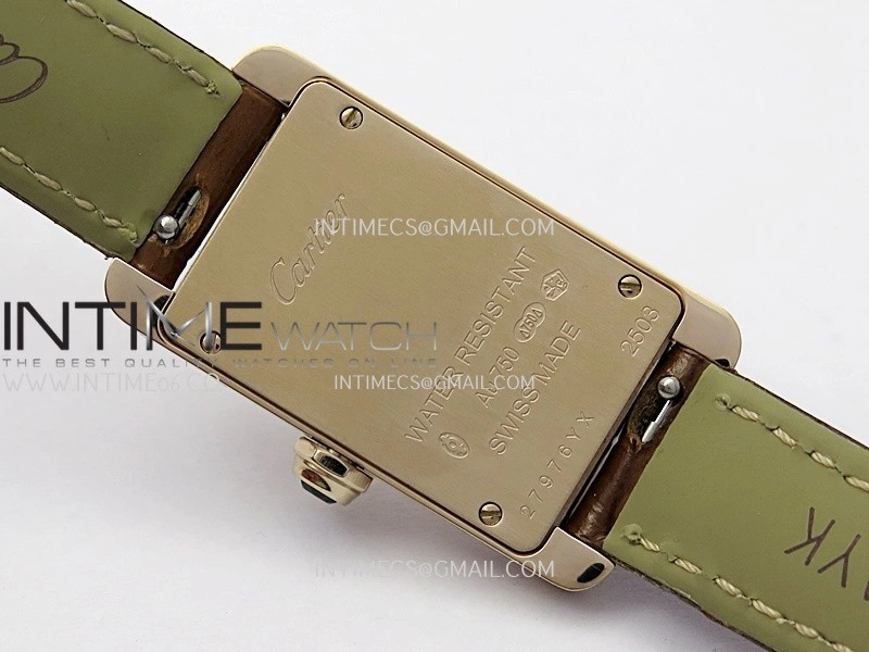Tank WSTA0016 19mm RG Bezel 8848F Best Edition Silver Dial On Brown Leather Strap Ronda Quartz