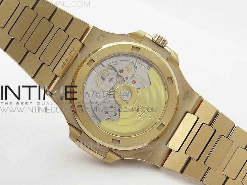 Nautilus 5711 1R Crystal Bezel PPF V4 1:1 Best Edition Brown Textured Dial on RG Bracelet 324CS