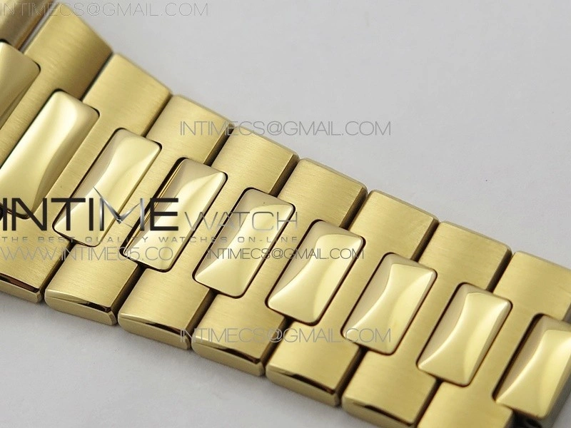 Nautilus 5711 1R Crystal Bezel PPF V4 1:1 Best Edition White Textured Dial on RG Bracelet 324CS