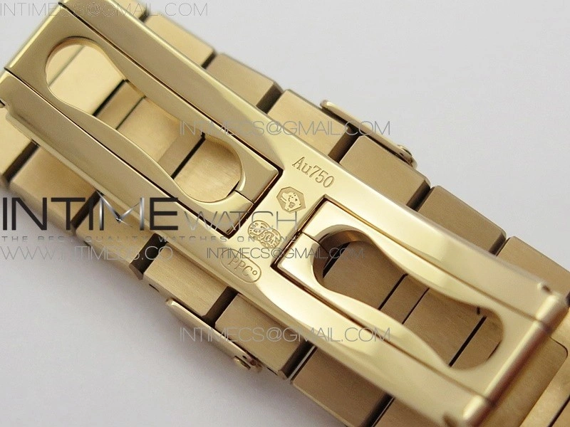 Nautilus 5711 1R Crystal Bezel PPF V4 1:1 Best Edition White Textured Dial on RG Bracelet 324CS