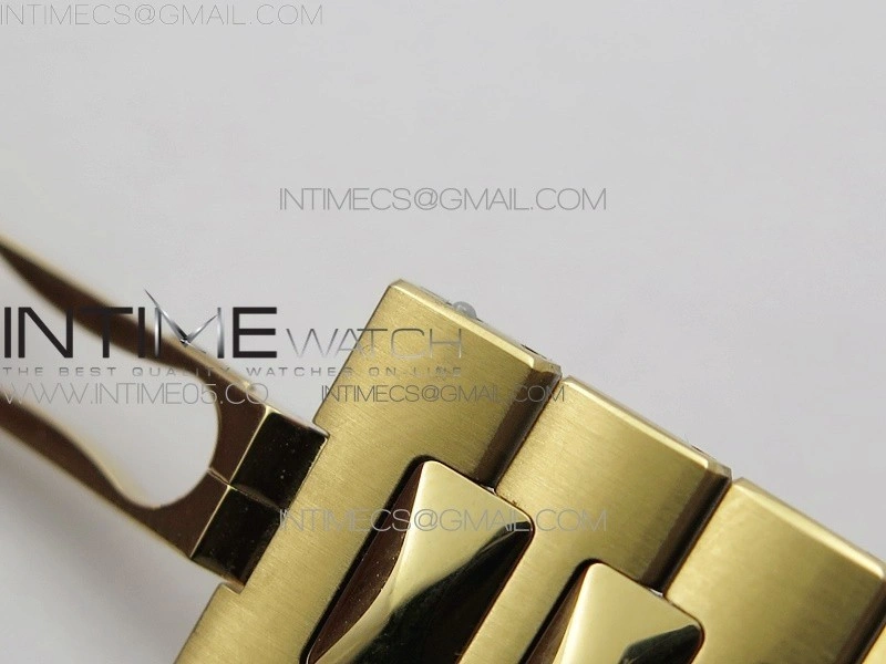 Nautilus 5711 1R Crystal Bezel PPF V4 1:1 Best Edition White Textured Dial on RG Bracelet 324CS