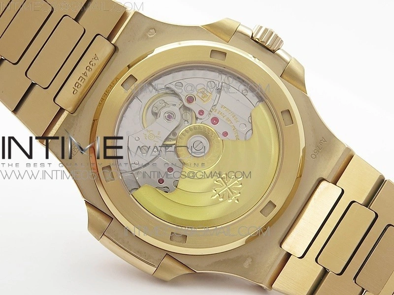 Nautilus 5711 1R Crystal Bezel PPF V4 1:1 Best Edition White Textured Dial on RG Bracelet 324CS