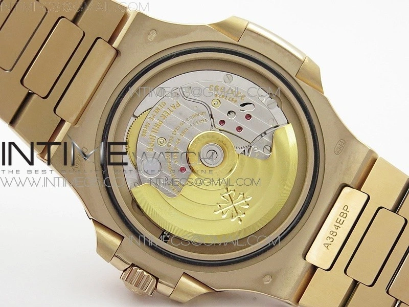 Nautilus 5711 1R Crystal Bezel PPF V4 1:1 Best Edition White Textured Dial on RG Bracelet 324CS