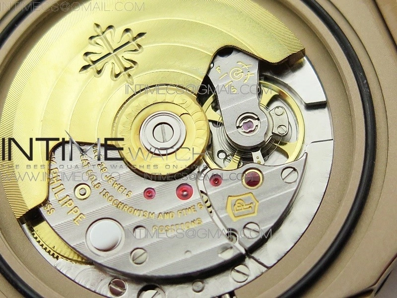 Nautilus 5711 1R Crystal Bezel PPF V4 1:1 Best Edition White Textured Dial on RG Bracelet 324CS