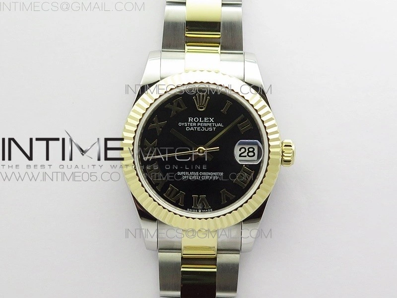 Datejust 31mm 278273 SS YG BP Best Edition Black Roman Markers Dial on SS YG Oyster Bracelet