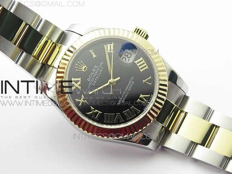 Datejust 31mm 278273 SS YG BP Best Edition Black Roman Markers Dial on SS YG Oyster Bracelet