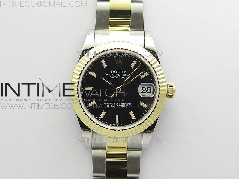 Datejust 31mm 278273 SS YG BP Best Edition Black Stick Markers Dial on SS YG Oyster Bracelet