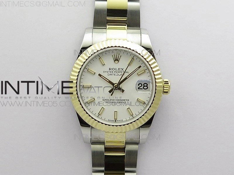 Datejust 31mm 278273 SS YG BP Best Edition White Stick Markers Dial on SS YG Oyster Bracelet