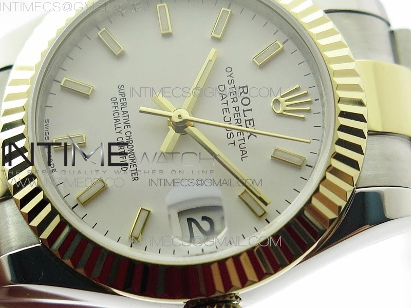 Datejust 31mm 278273 SS YG BP Best Edition White Stick Markers Dial on SS YG Oyster Bracelet