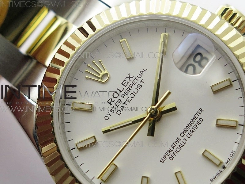 Datejust 31mm 278273 SS YG BP Best Edition White Stick Markers Dial on SS YG Oyster Bracelet