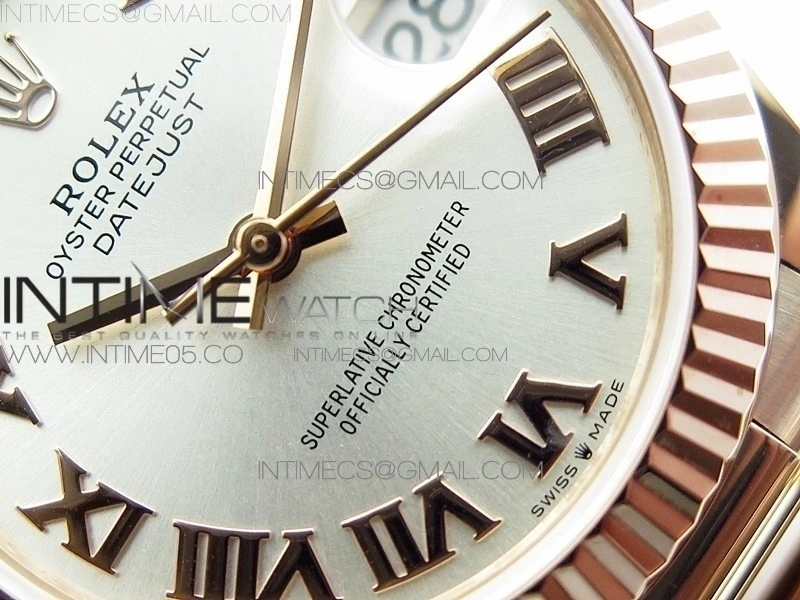 Datejust 31mm 278275 RG BP Best Edition Silver Roman Markers Dial on RG President Bracelet