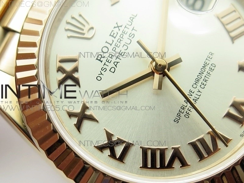 Datejust 31mm 278275 RG BP Best Edition Silver Roman Markers Dial on RG President Bracelet