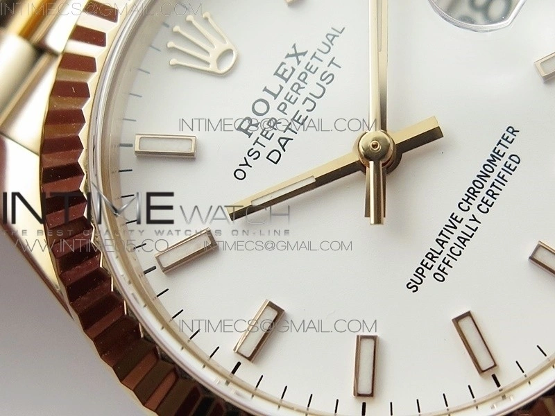 Datejust 31mm 278275 RG BP Best Edition White Sticks Markers Dial on RG President Bracelet