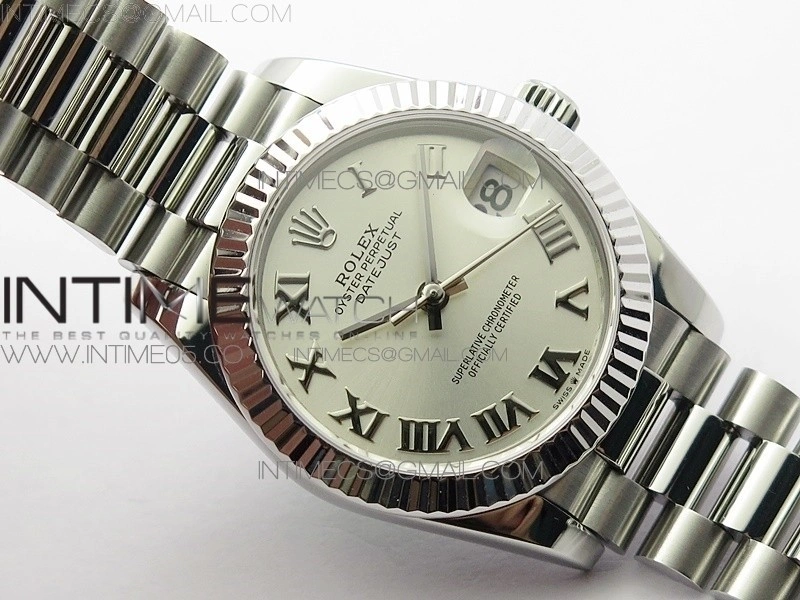 Datejust 31mm 278275 SS BP Best Edition Silver Roman Markers Dial on SS President Bracelet