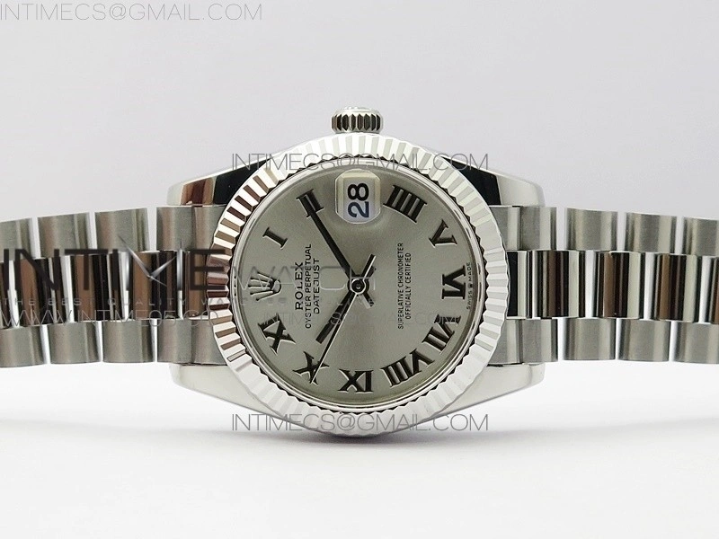 Datejust 31mm 278275 SS BP Best Edition Silver Roman Markers Dial on SS President Bracelet