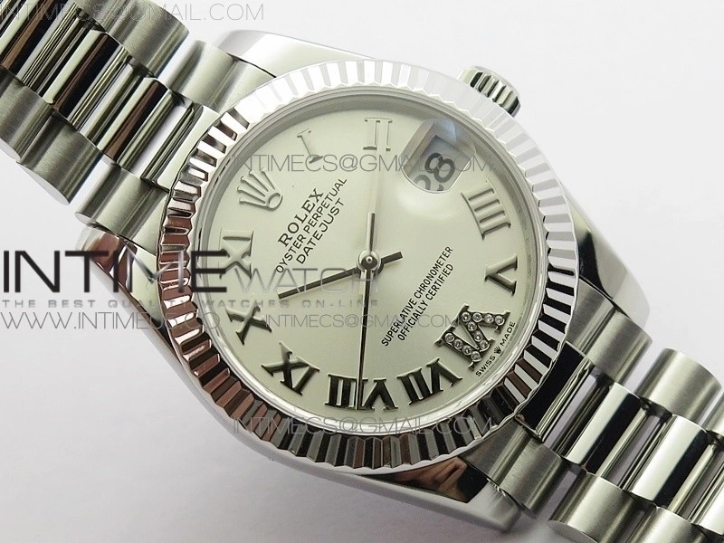 Datejust 31mm 278275 SS BP Best Edition Silver Roman Markers Dial on SS President Bracelet