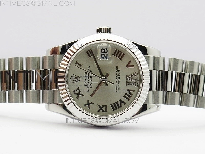 Datejust 31mm 278275 SS BP Best Edition Silver Roman Markers Dial on SS President Bracelet