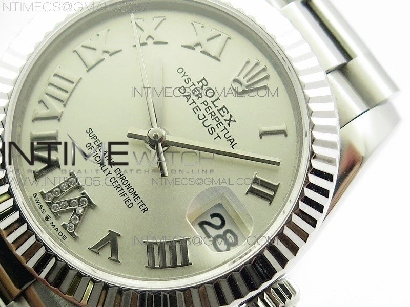 Datejust 31mm 278275 SS BP Best Edition Silver Roman Markers Dial on SS President Bracelet