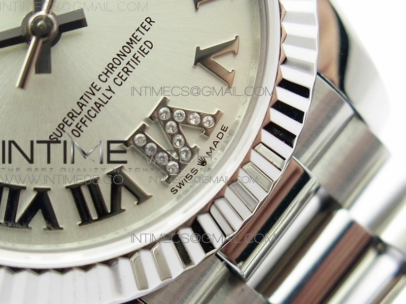 Datejust 31mm 278275 SS BP Best Edition Silver Roman Markers Dial on SS President Bracelet