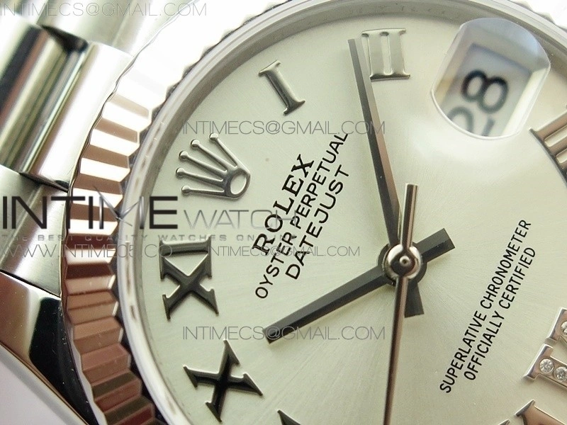 Datejust 31mm 278275 SS BP Best Edition Silver Roman Markers Dial on SS President Bracelet