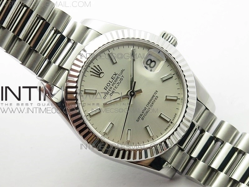 Datejust 31mm 278275 SS BP Best Edition Silver Stick Markers Dial on SS President Bracelet