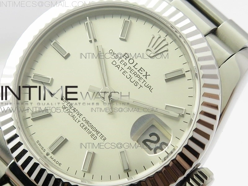 Datejust 31mm 278275 SS BP Best Edition Silver Stick Markers Dial on SS President Bracelet
