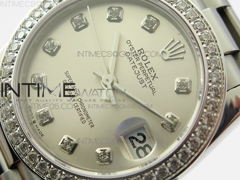Datejust 31mm 278275 SS Crystal bezel BP Best Edition Silver Dial on SS President Bracelet