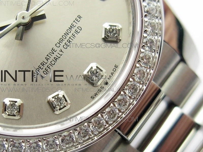 Datejust 31mm 278275 SS Crystal bezel BP Best Edition Silver Dial on SS President Bracelet