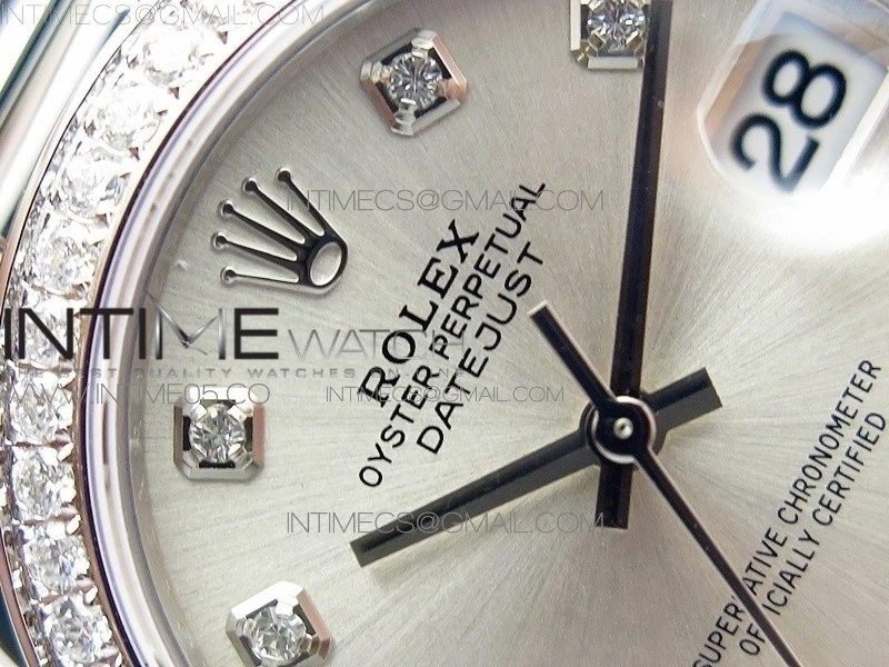 Datejust 31mm 278275 SS Crystal bezel BP Best Edition Silver Dial on SS President Bracelet