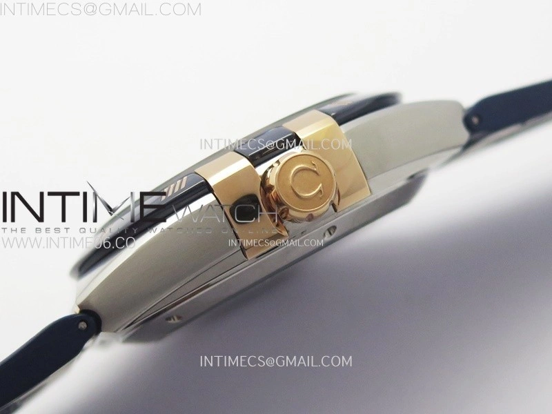 Constellation 41mm RG Blue Ceramic Bezel VSF 1:1 Best Edition Blue Dial on Blue Gummy Strap A8900