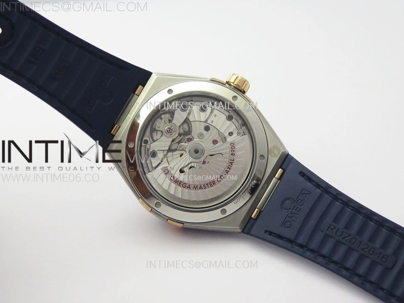 Constellation 41mm RG Blue Ceramic Bezel VSF 1:1 Best Edition Blue Dial on Blue Gummy Strap A8900